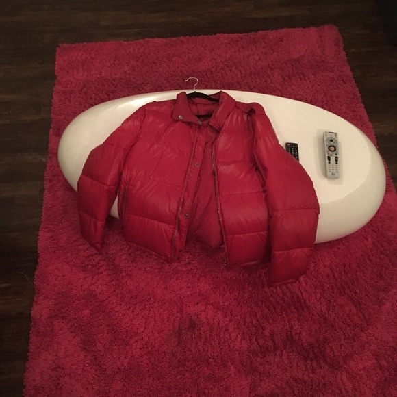 Men’s Reversible Red Puffer Bubble Coat XL